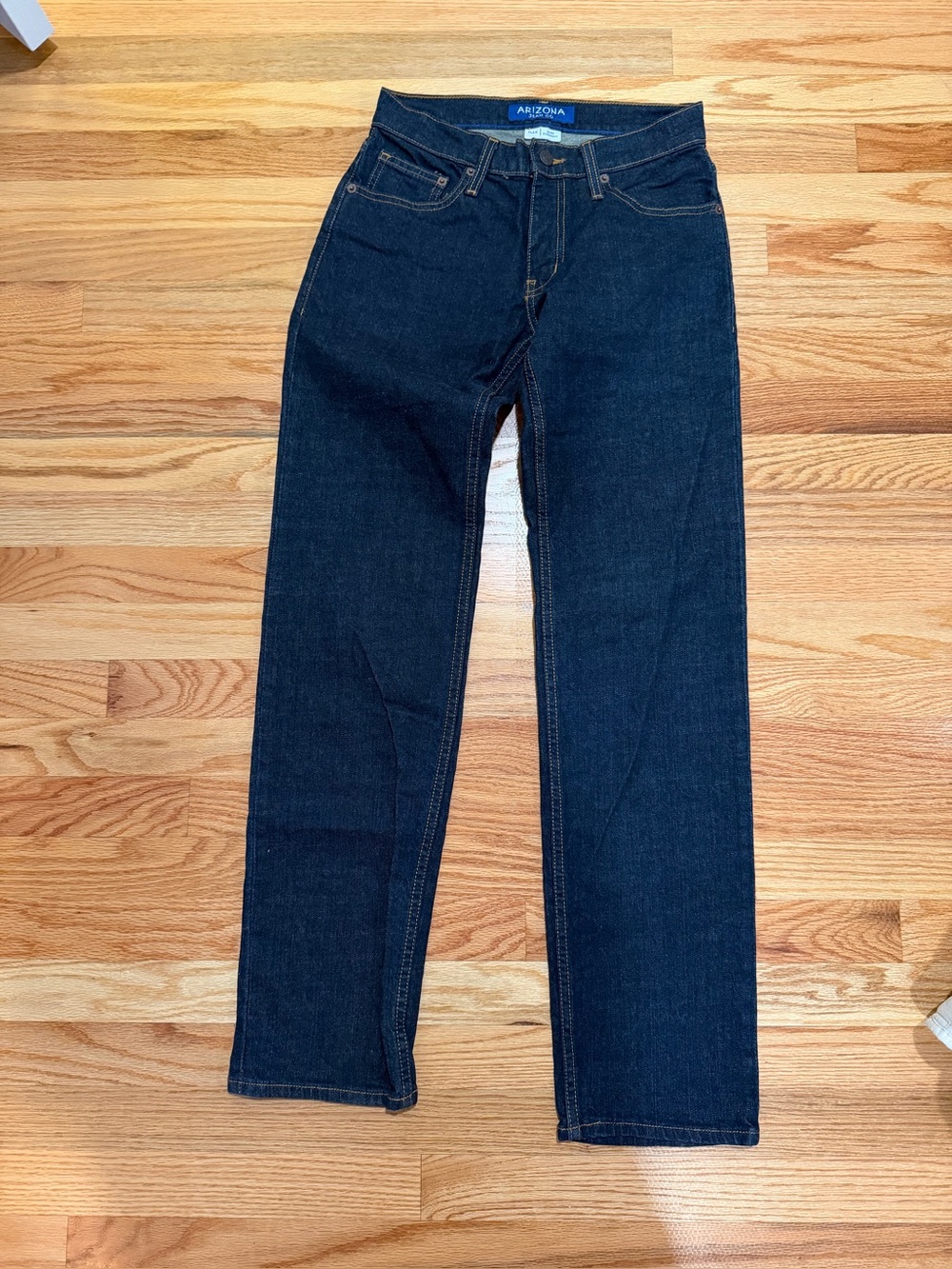 Arizona Jean Co Flex Slim Straight Dark Wash Jeans 26x32 Like New